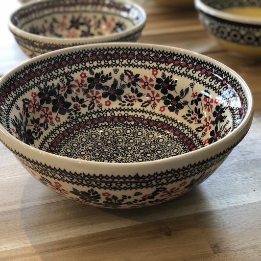 Black Rose Large Serving Bowl