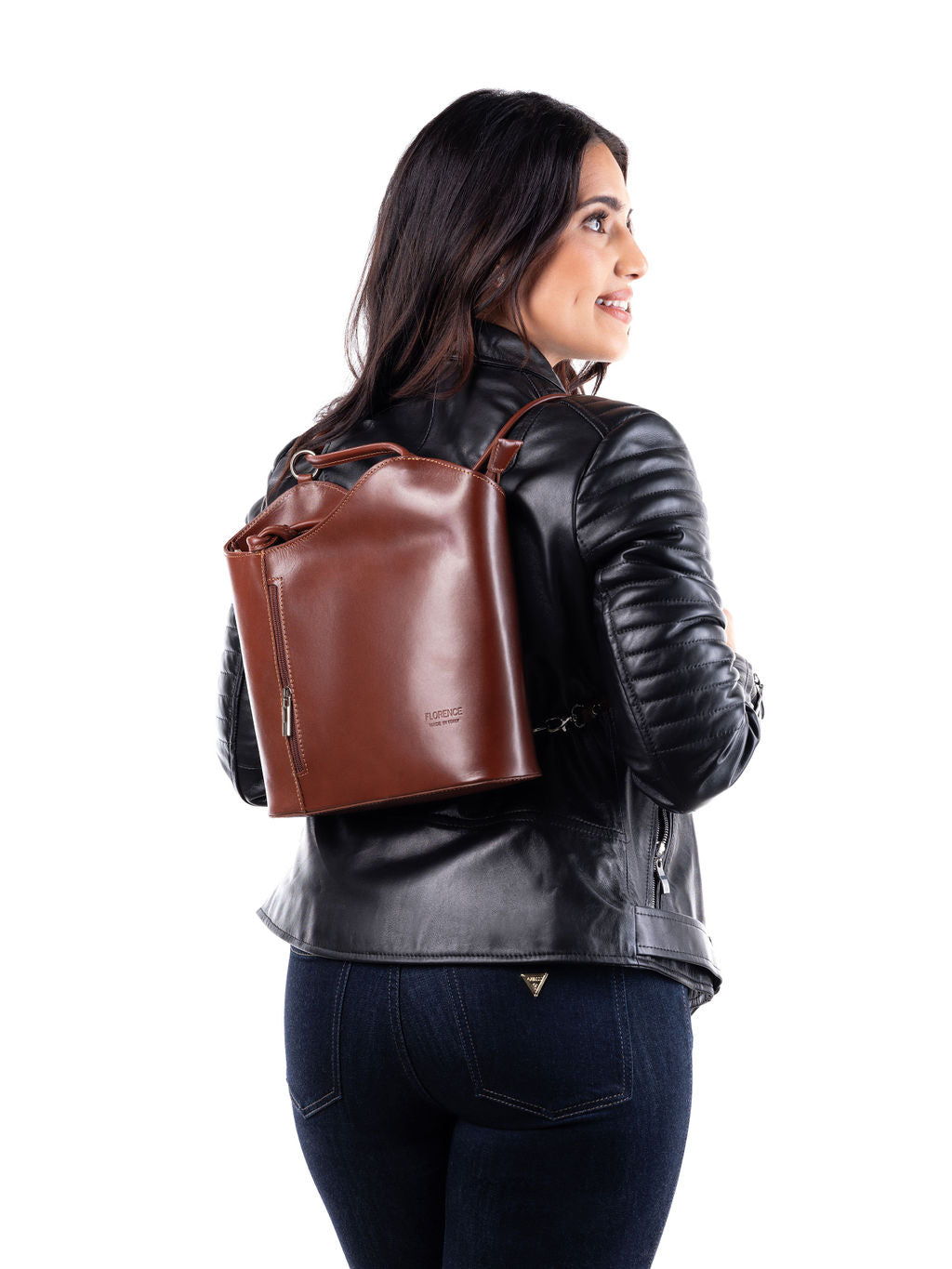 Ramoneska Lambskin Leather Moto Jacket in Black