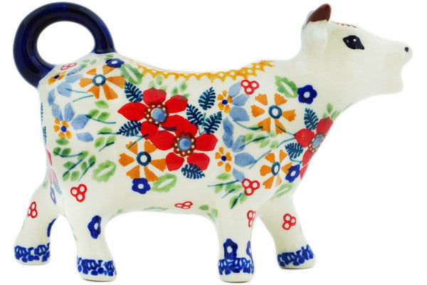 Red Posies Cow Creamer