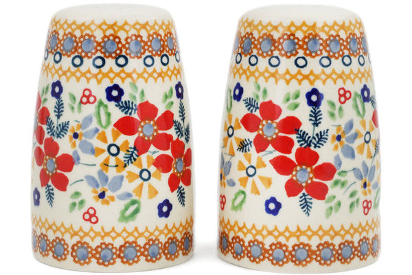 Red Posies Salt & Pepper Shakers
