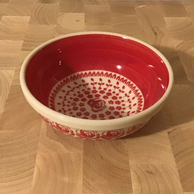 Red Rose Small Dessert Bowl