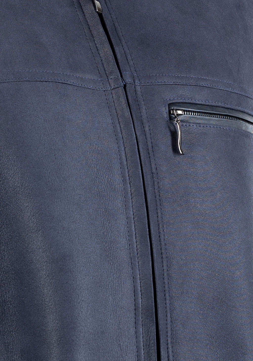 Leon Sheepskin Bomber Jacket in Navy